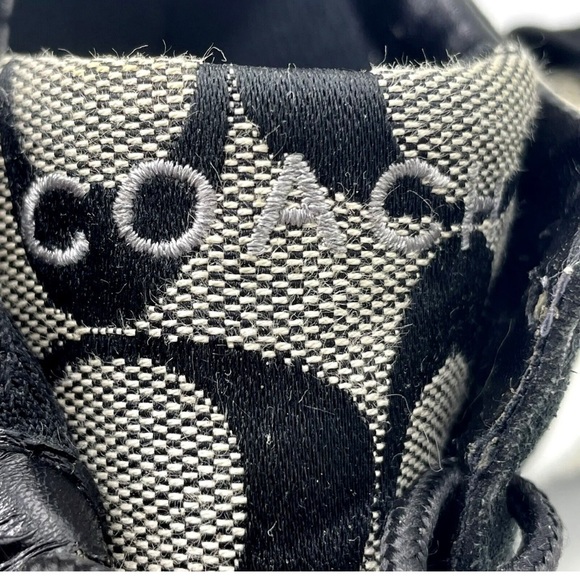 COACH Women's Jayme Signature Black and Silver Canvas Athletic Shoes USA Size 7M - Picture 13 of 16